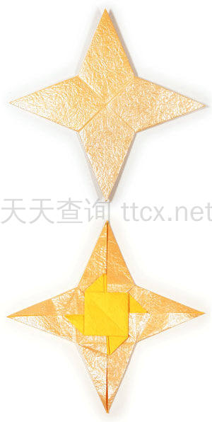 2D四角折纸之星-1