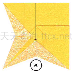 2D四角折纸之星-21