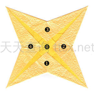 2D四角折纸之星-22
