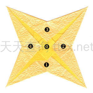 2D四角折纸之星-23