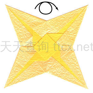 2D四角折纸之星-24