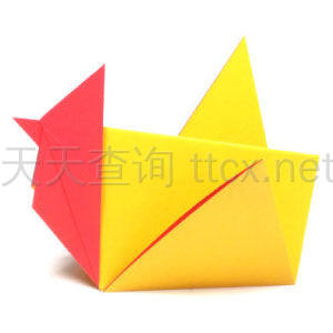 传统折纸公鸡-1