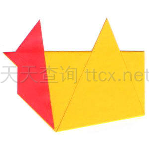 传统折纸公鸡-15