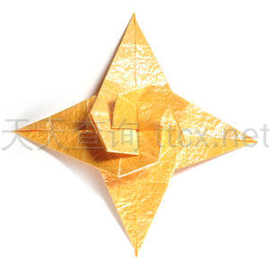 四角螺旋折纸纸星-1