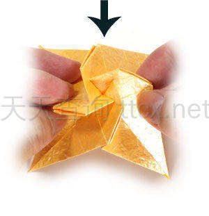 四角螺旋折纸纸星-30
