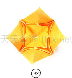 四角螺旋折纸纸星-27