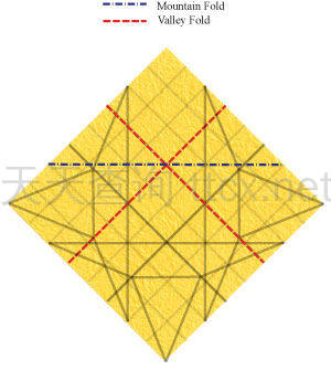 四角螺旋折纸纸星-21