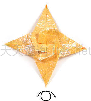 四角螺旋折纸纸星-33