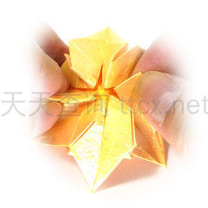 六角螺旋折纸星-34