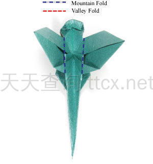 传统折纸蜻蜓-24