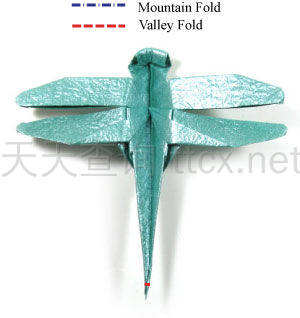传统折纸蜻蜓-28