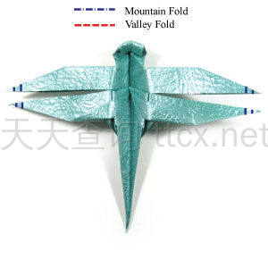 传统折纸蜻蜓-26