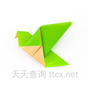 简易折纸鸟