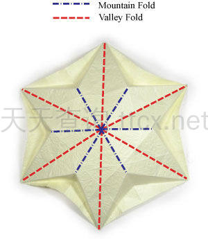 六瓣百合折纸底座-19