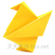 传统折纸小鸡