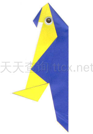 传统折纸鹦鹉-16