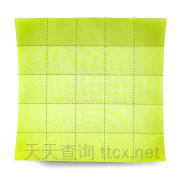 将纸张折叠成五分之五×五格