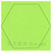 正方形纸制成的正六边形