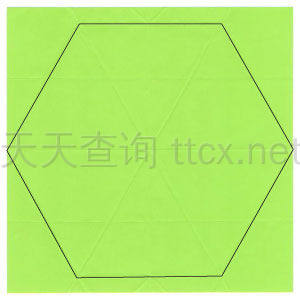 正方形纸制成的正六边形-1