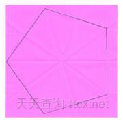 方形纸制成的正五边形