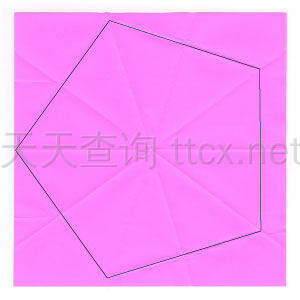 方形纸制成的正五边形-1
