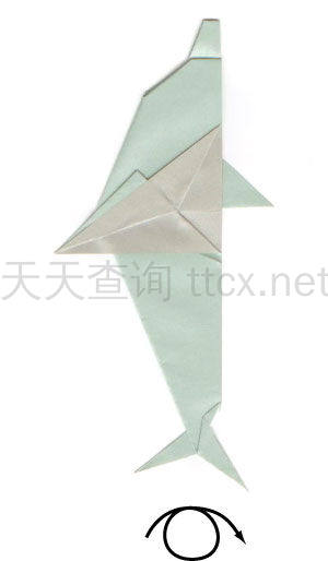 传统折纸海豚-19