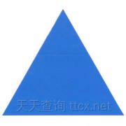 正方形纸外的等边三角形