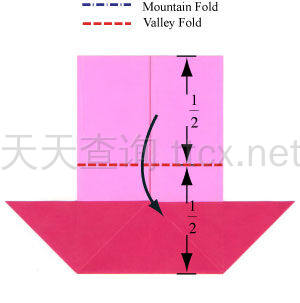 带烟囱的传统折纸汽船-11