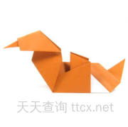 传统折纸鸳鸯