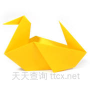 传统折纸鸭